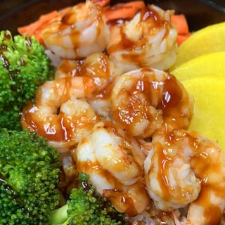 Jumbo Shrimp with Teriyaki Sauce Bowl