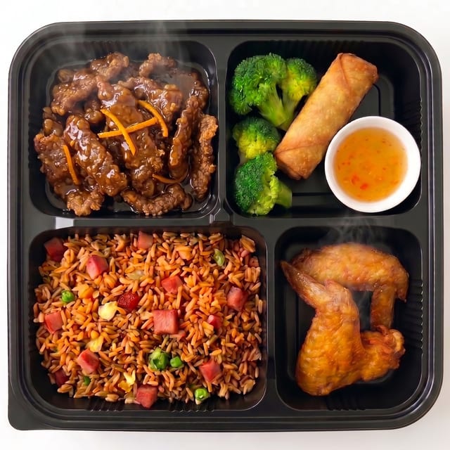 Orange Beef Plate (Pick 2 Appetizer).