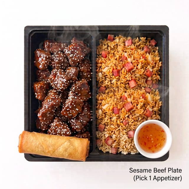 Sesame Beef Plate (Pick 1 Appetizer).