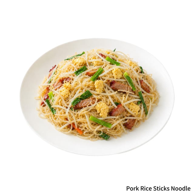 Roast Pork Rice Sticks Noodles.