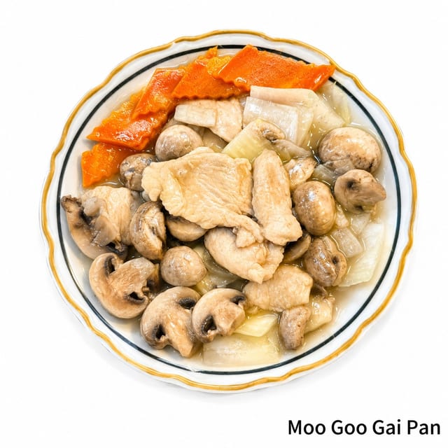 Moo Goo Gai Pan 蘑菇鸡片.