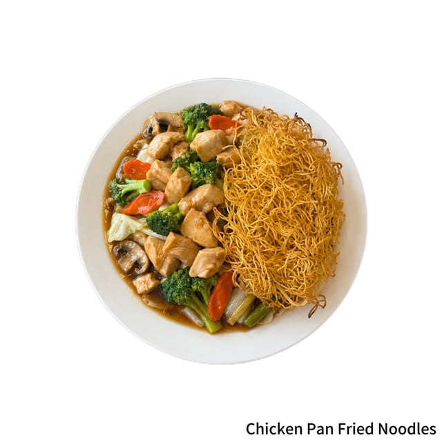 Chicken Pan Fried Noodles.