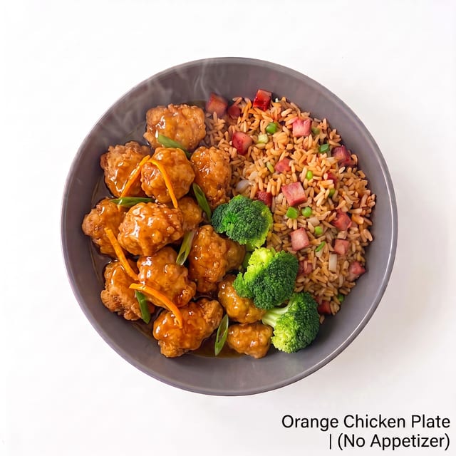 Orange Chicken Plate (No Appetizer).