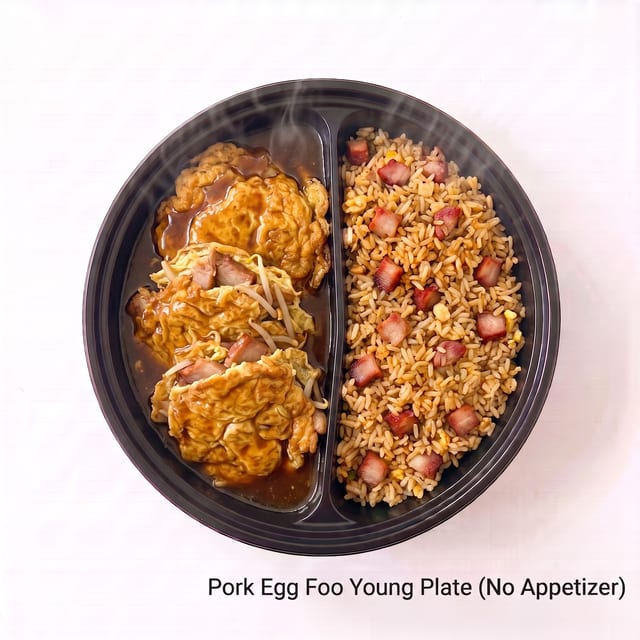 Pork Egg Foo Young Plate (No Appetizer).