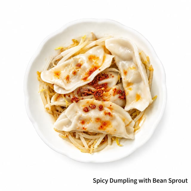 Spicy Dumpling with Bean Sprout.