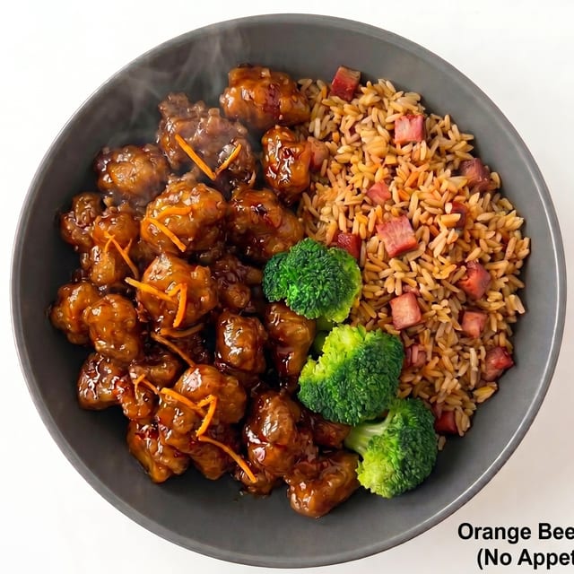 Orange Beef Plate (No Appetizer).