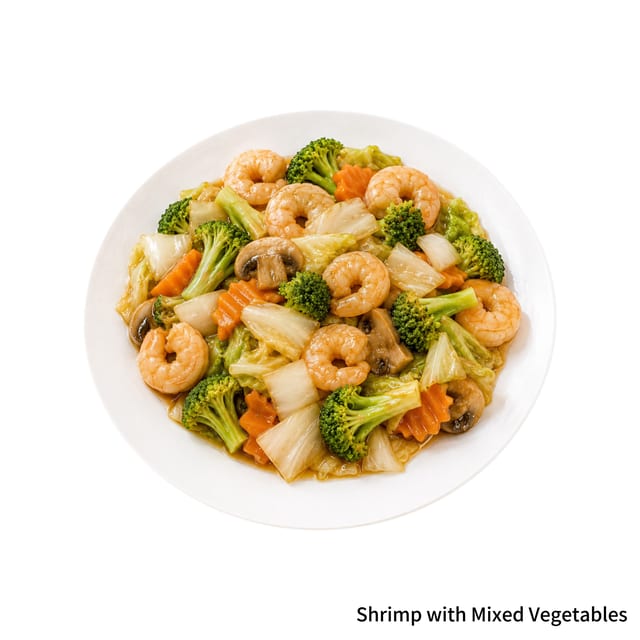 Shrimp with Mixed Vegetables.