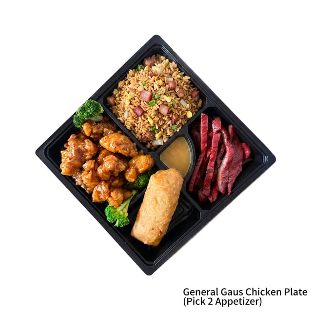 General Gaus Chicken Plate (Pick 2 Appetizer).