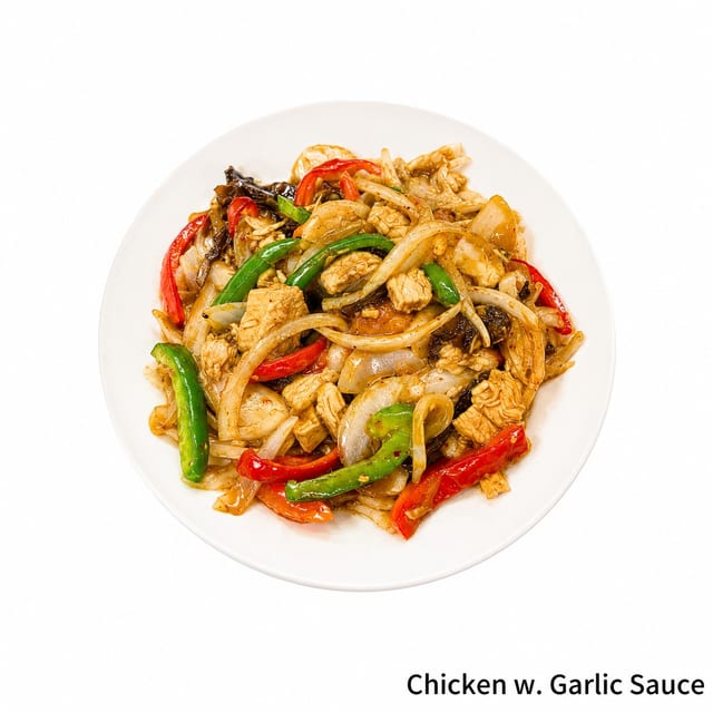 Chicken with Garlic Sauce.