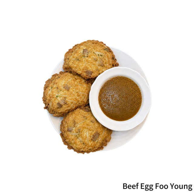Egg Foo Young Beef.