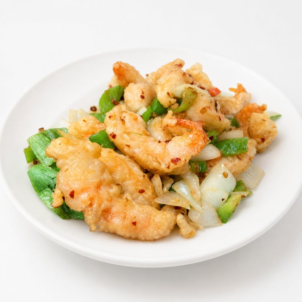 Spicy Salt & Pepper Jumbo Shrimp.