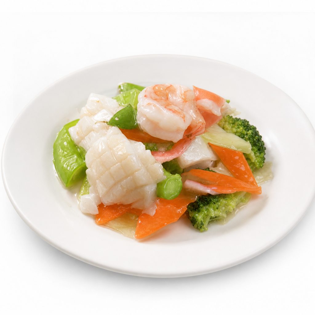 Scallop with Mixed Veggies.