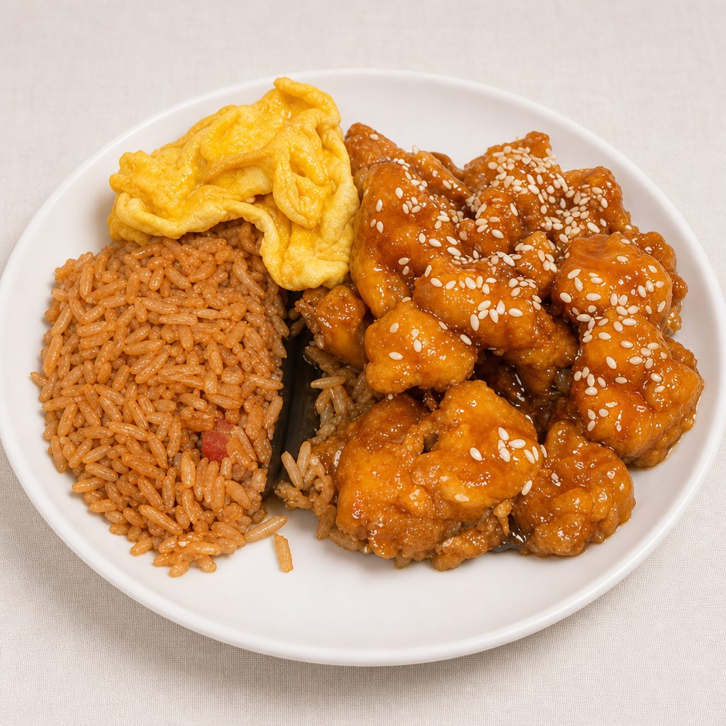 Sesame Chicken Plate (Pick 2 Appetizer).