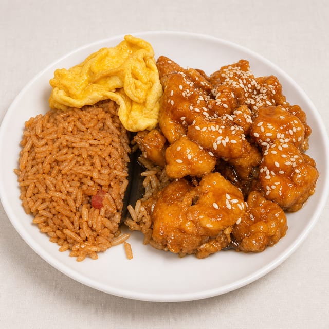 Sesame Chicken Plate (Pick 2 Appetizer).