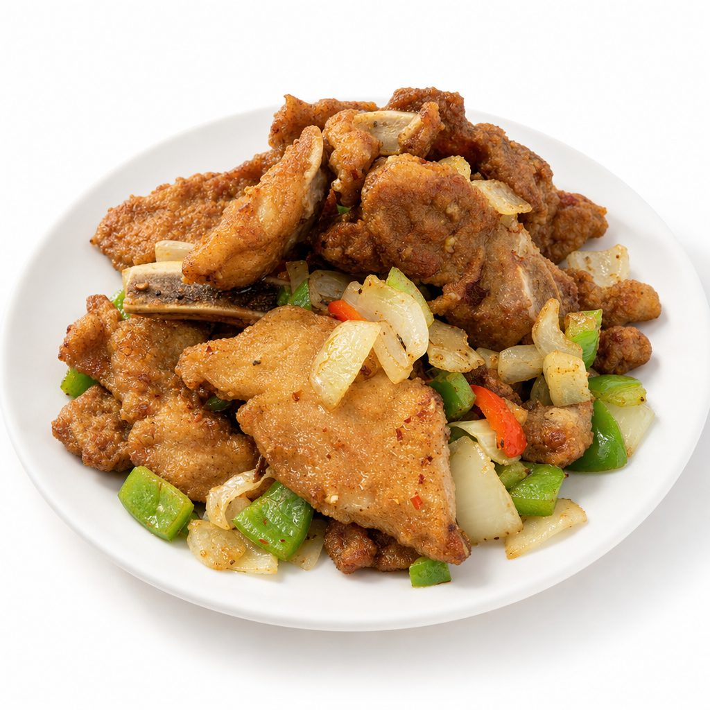 Spicy Salt & Pepper Pork Chop.