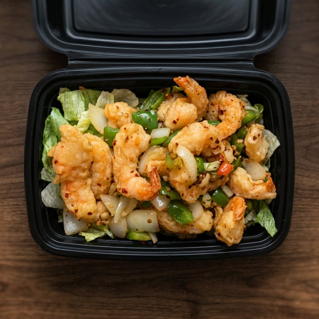 Spicy Salt & Pepper Jumbo Shrimp.