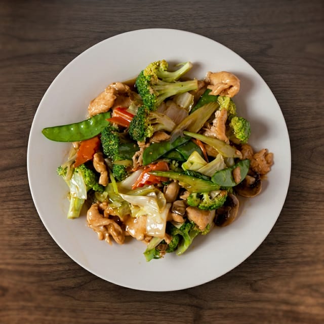 Chicken with Mixed Vegetables.