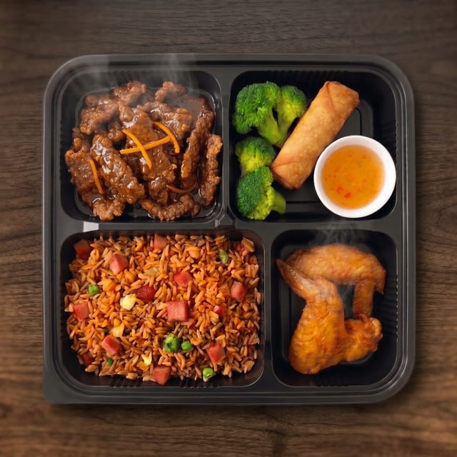 Orange Beef Plate (Pick 2 Appetizer).