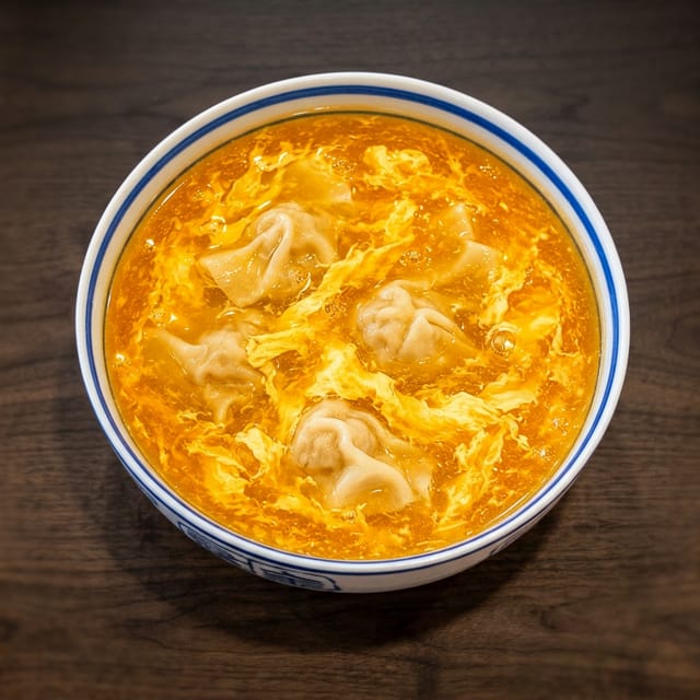 Wonton Egg Drop Soup.