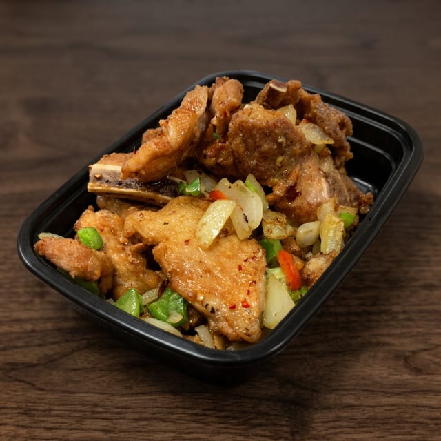 Spicy Salt & Pepper Pork Chop.