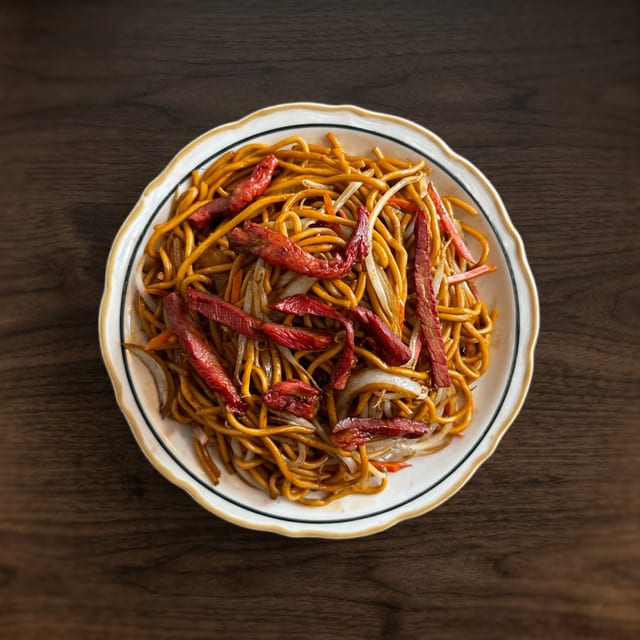 Roast Pork Lo Mein.
