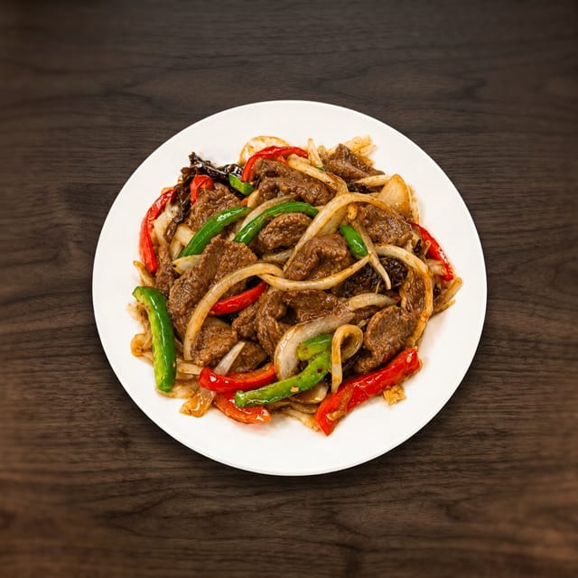 Beef with Garlic Sauce.