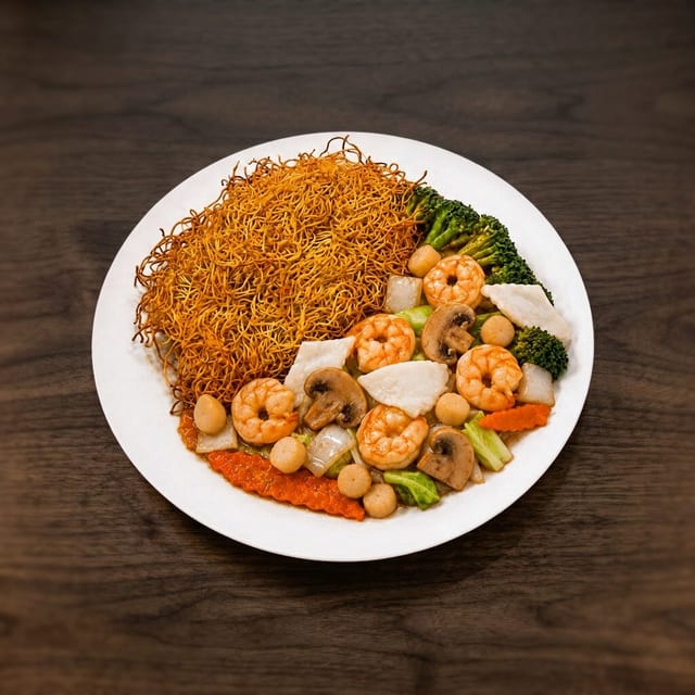 Seafood Pan Fried Noodles.