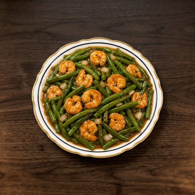 Shrimp with String Beans.