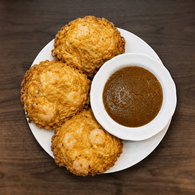 Egg Foo Young Shrimp.