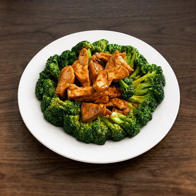 Pan-fried Tofu with Broccoli.