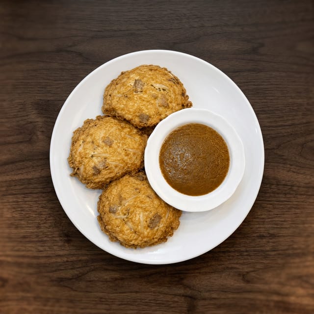 Egg Foo Young Beef.